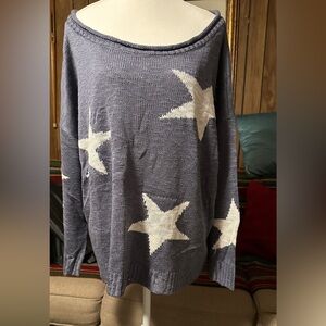 Maurices Gray Star Pattern Sweater